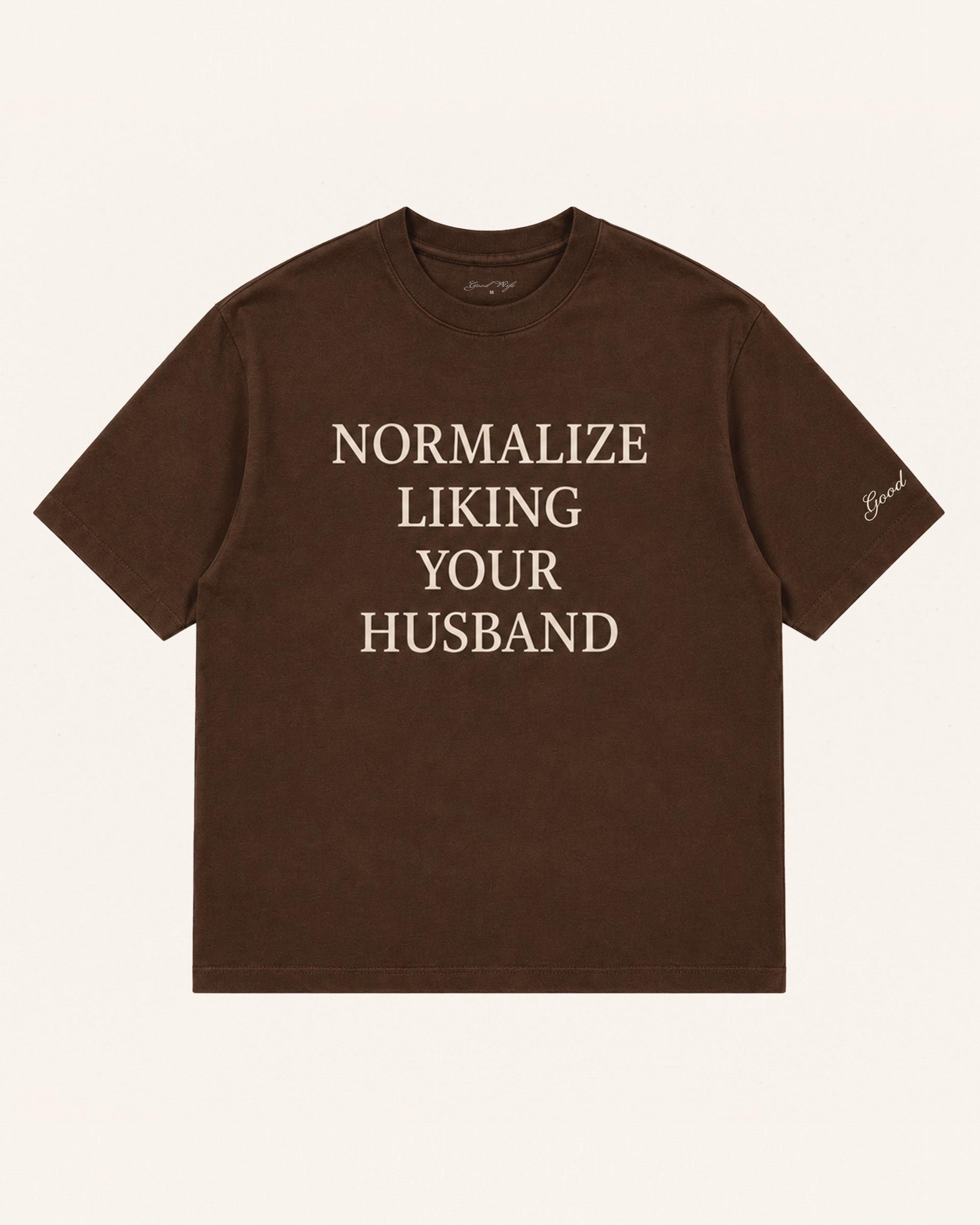 Normalize Liking Your Husband Oversized Tee - Chocolate