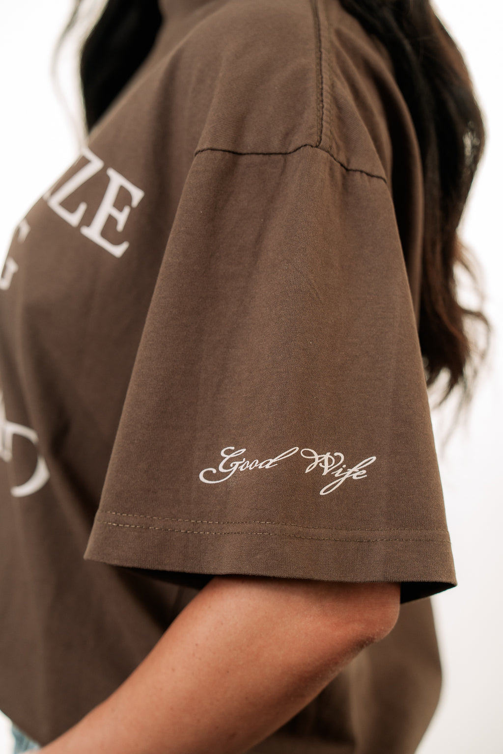 Normalize Liking Your Husband Oversized Tee - Chocolate