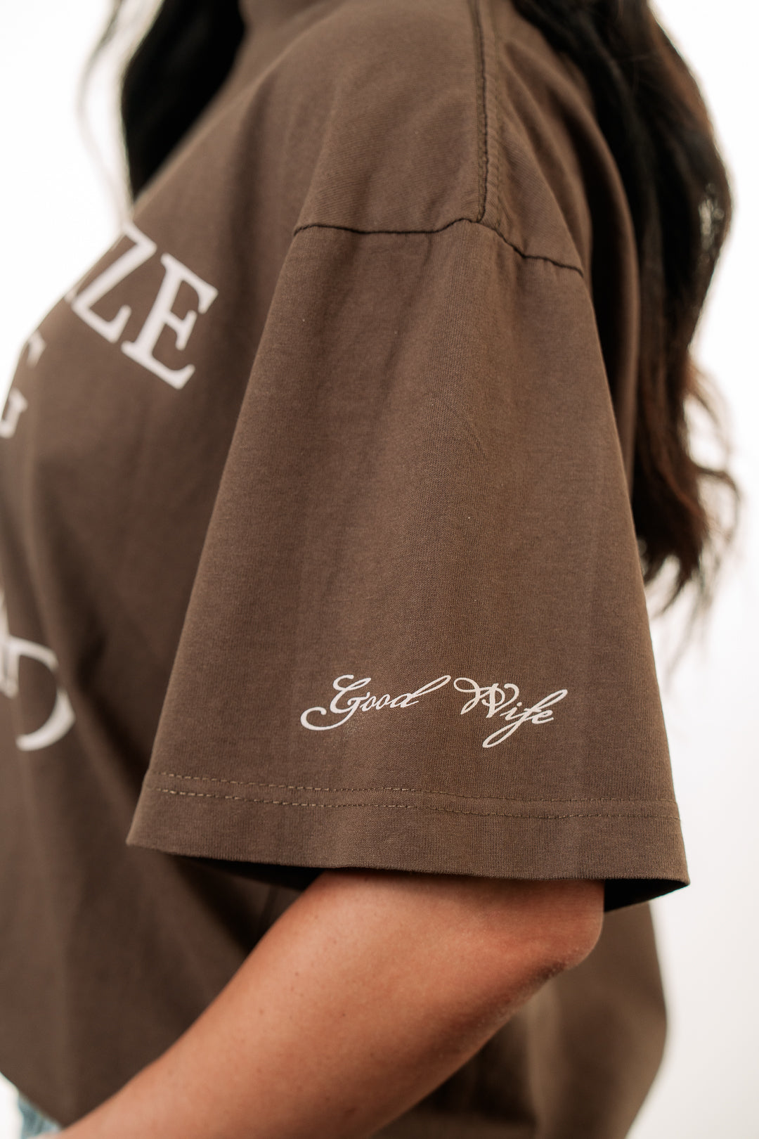 Normalize Liking Your Husband Oversized Tee - Chocolate