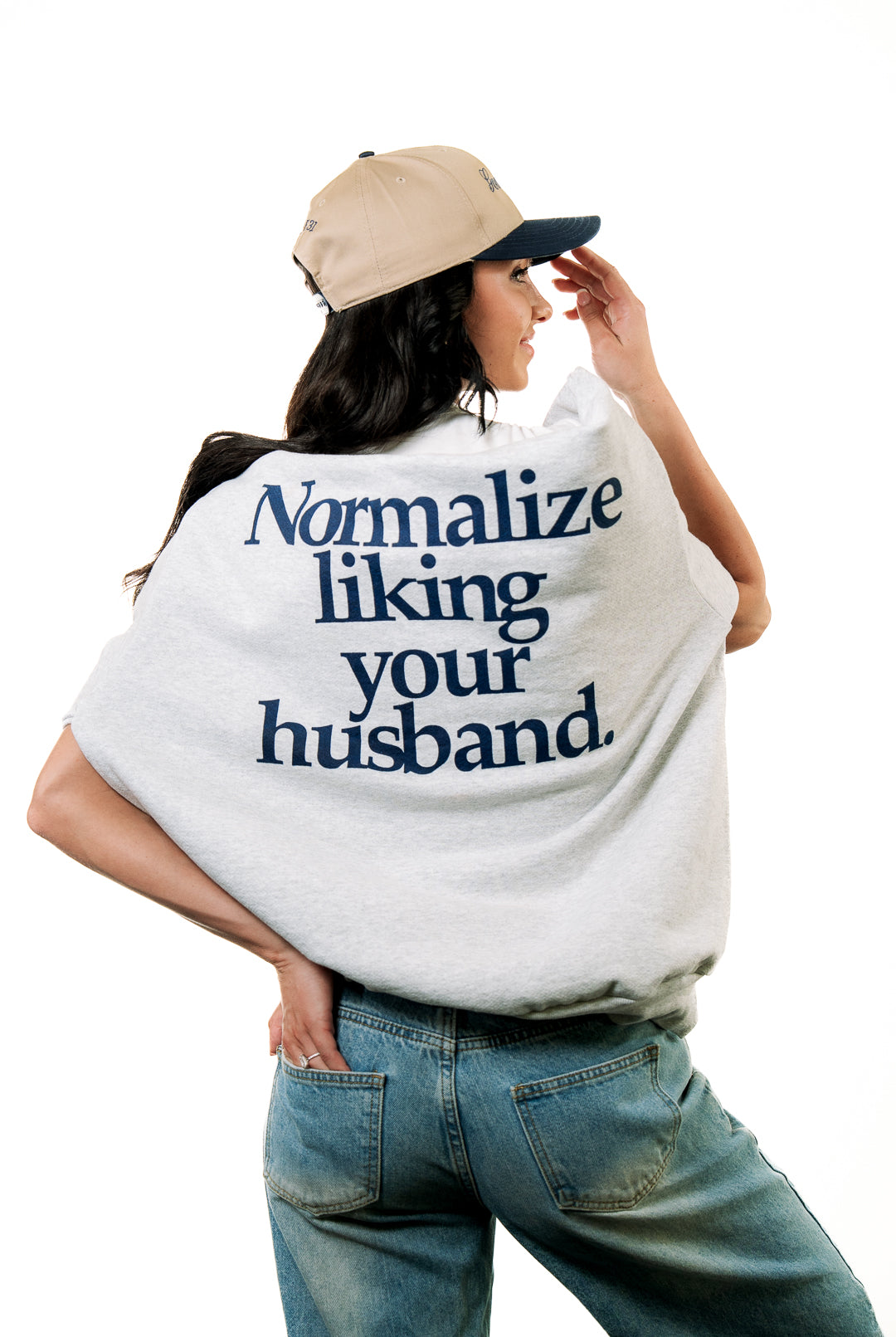 Normalize Liking Your Husband V-Neck Sweatshirt